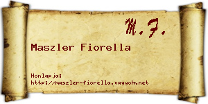 Maszler Fiorella névjegykártya